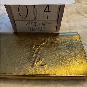 Yves Saint Laurent Gold Clutch